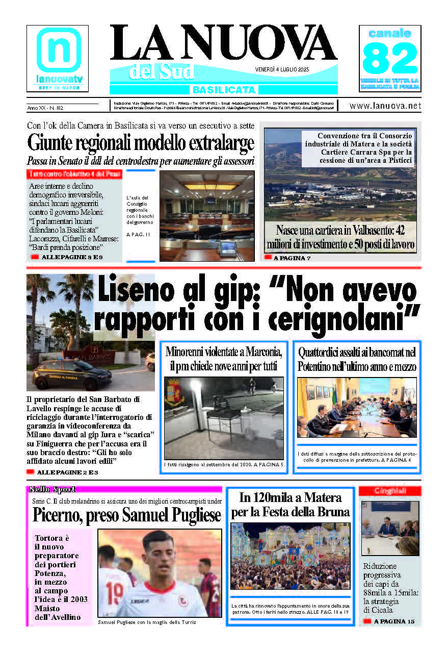 Venerdì 4 luglio 2025