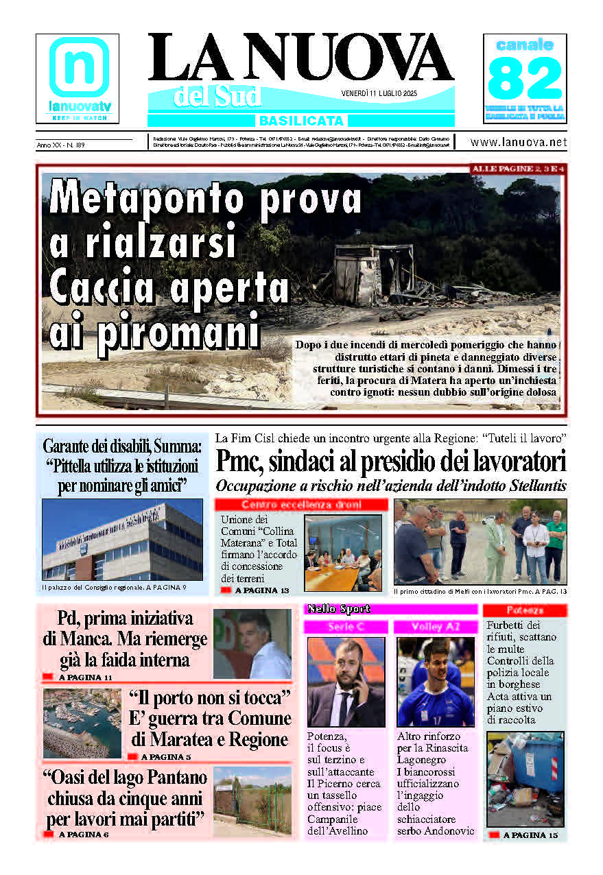 Venerdì 10 luglio 2025