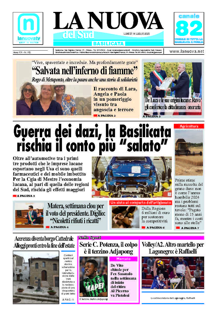 Lunedì 14 luglio 2025