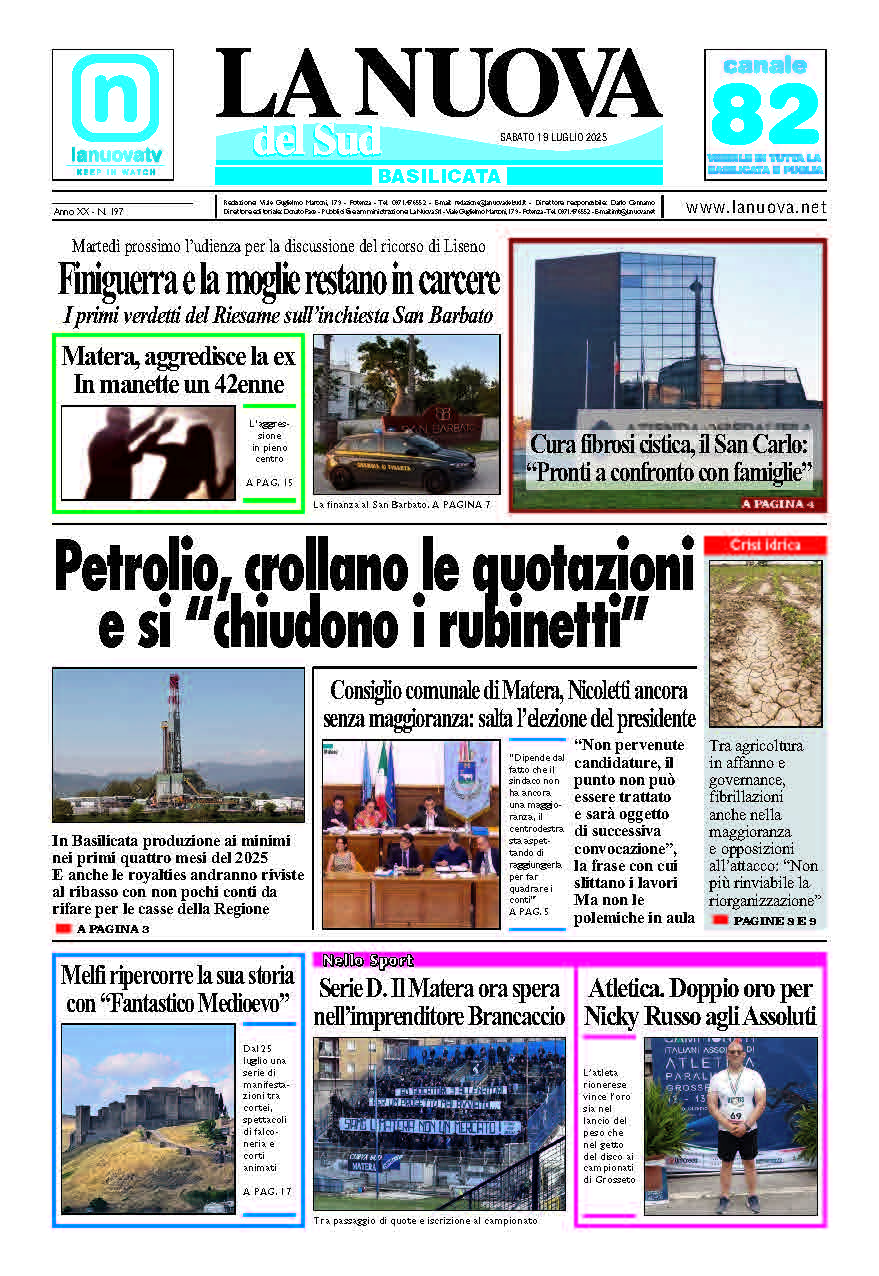 Sabato 19 luglio 2025