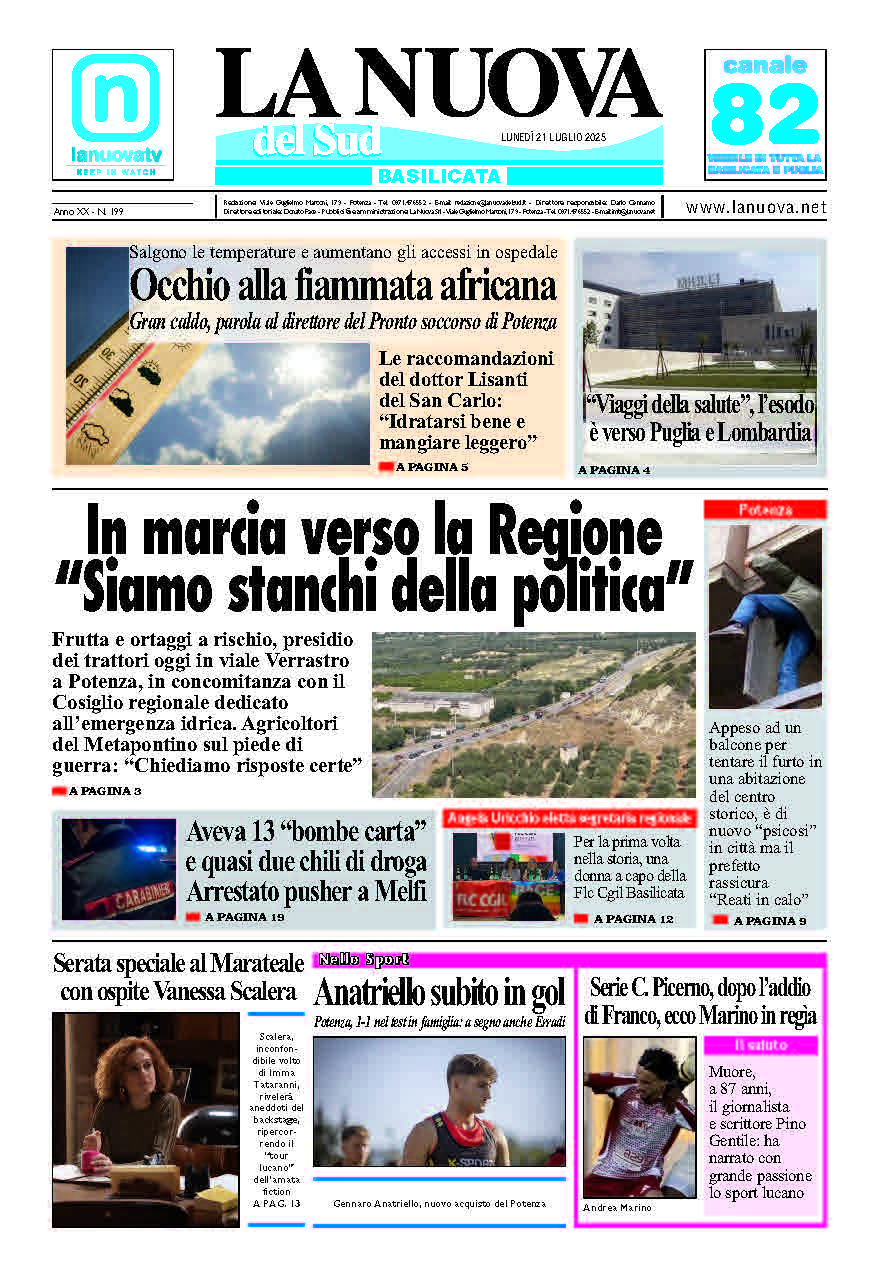 Lunedì 21 luglio 2025
