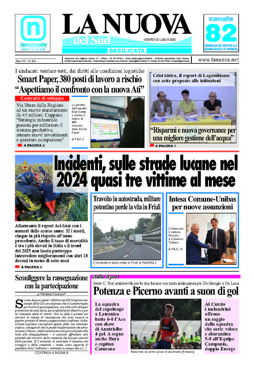 Venerdì 25 luglio 2025