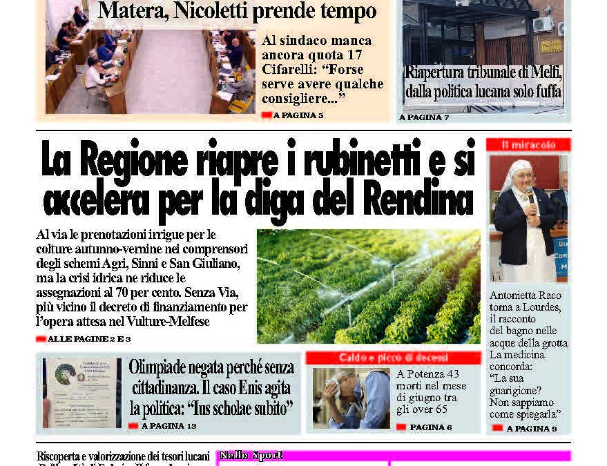 Sabato 26 luglio 2025