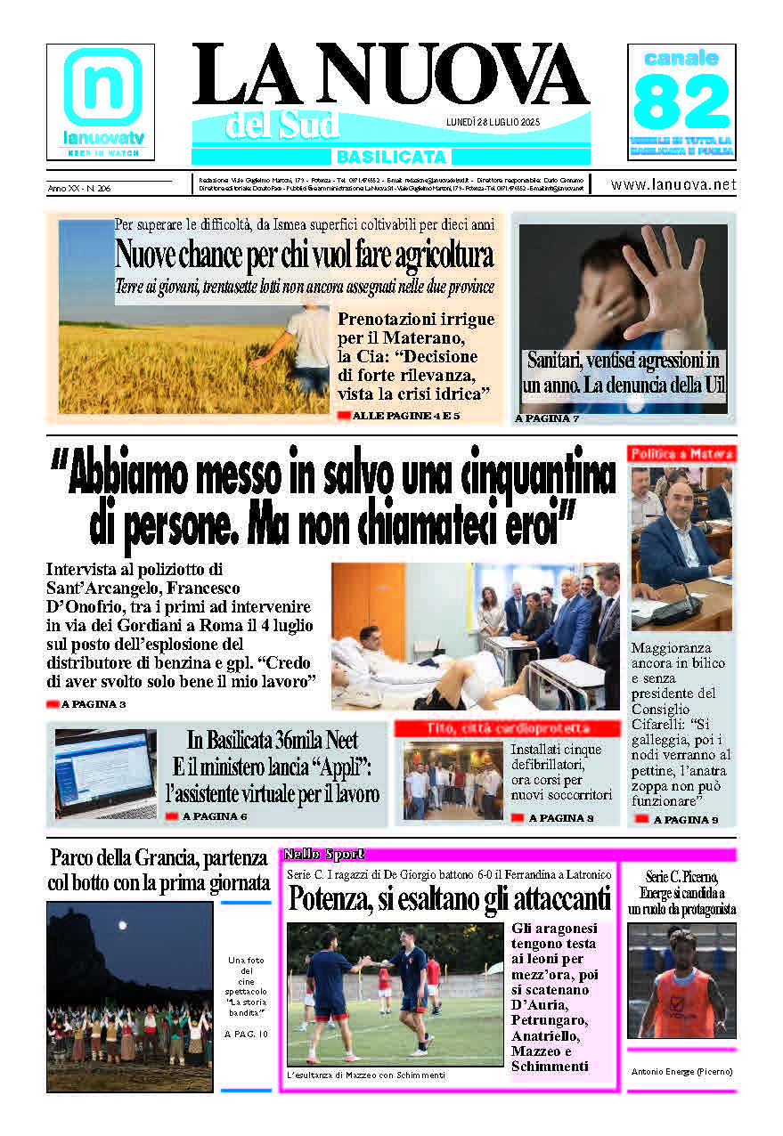 Lunedì 28 luglio 2025