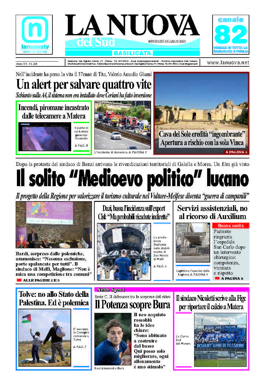 Mercoledì 30 luglio 2025
