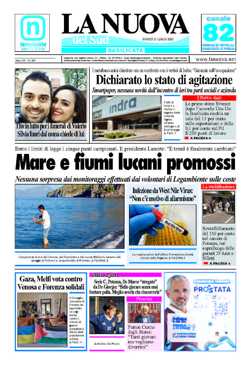 Giovedì 31 luglio 2025
