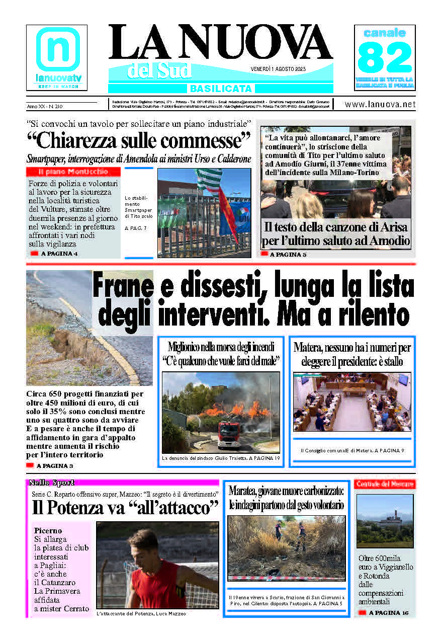 Venerdì 1 agosto 2025