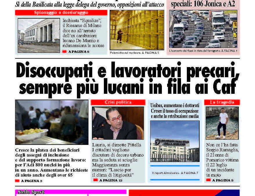 Sabato 3 agosto 2025