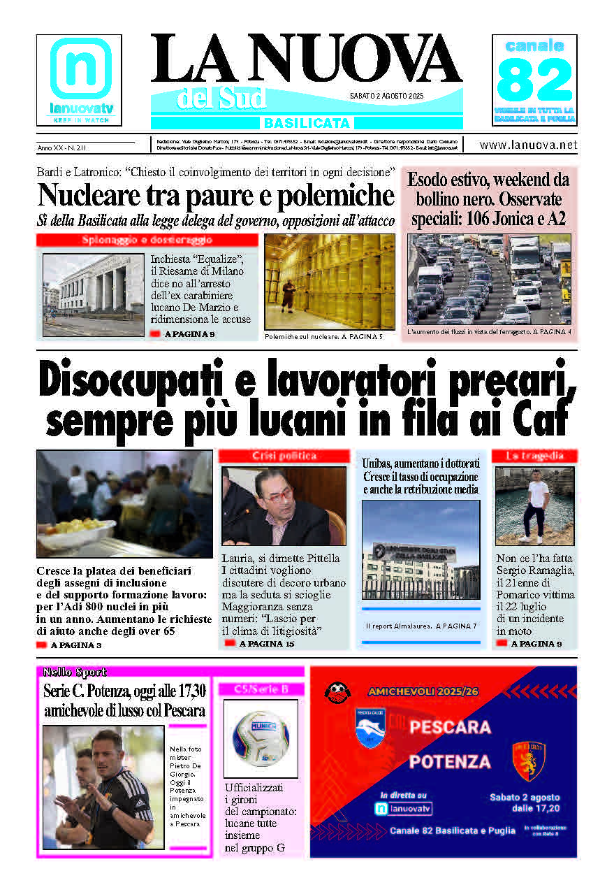Sabato 3 agosto 2025