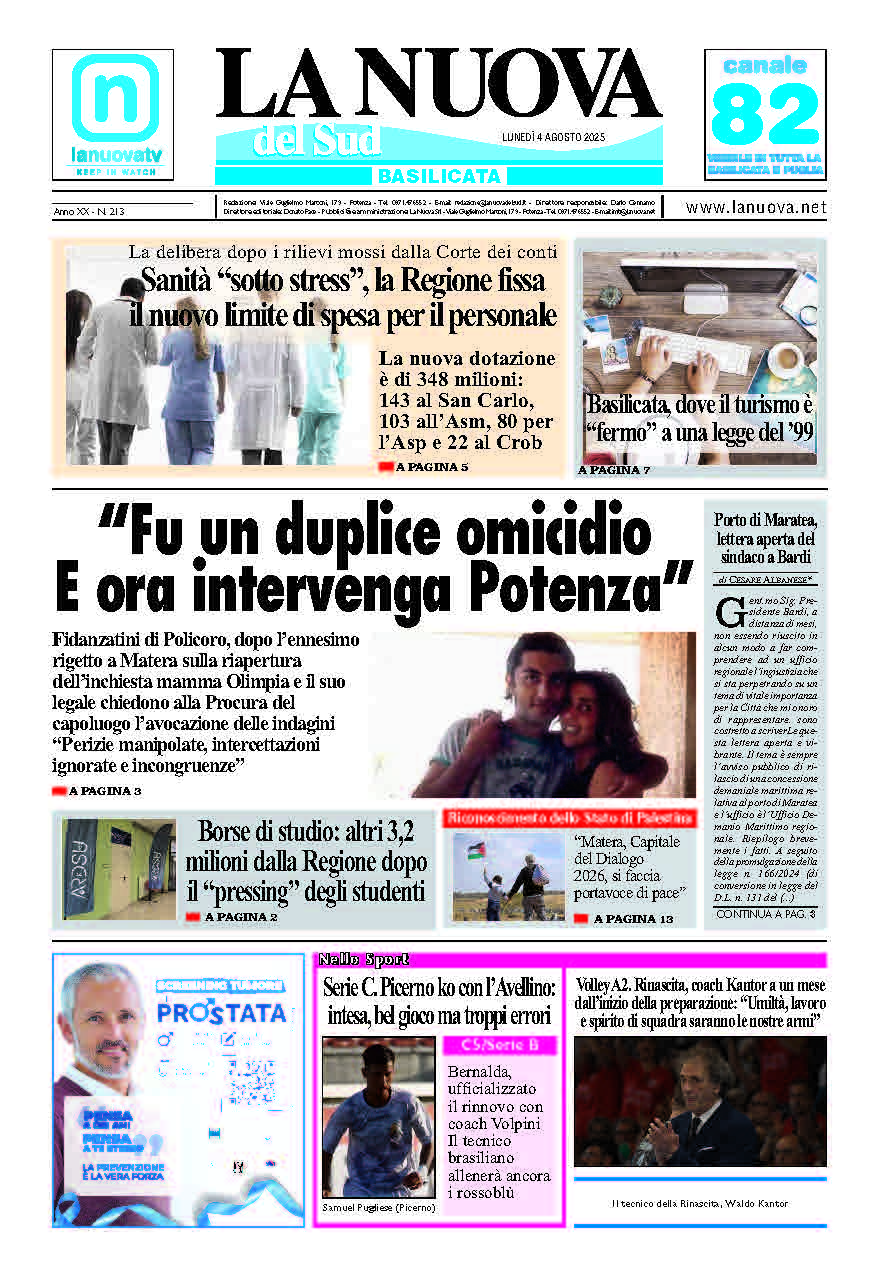 Lunedi 4 agosto 2025