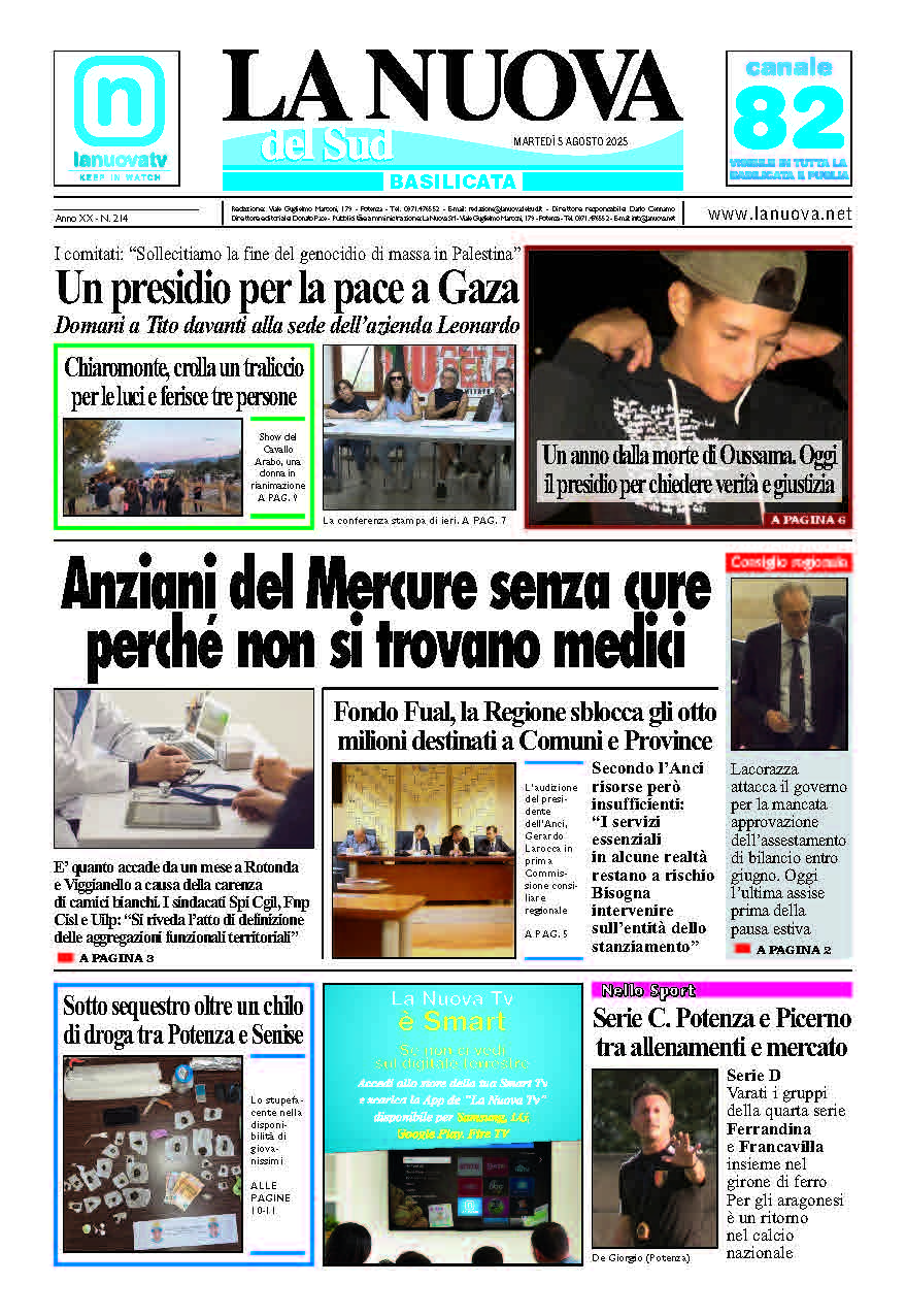 Martedì 5 agosto 2025