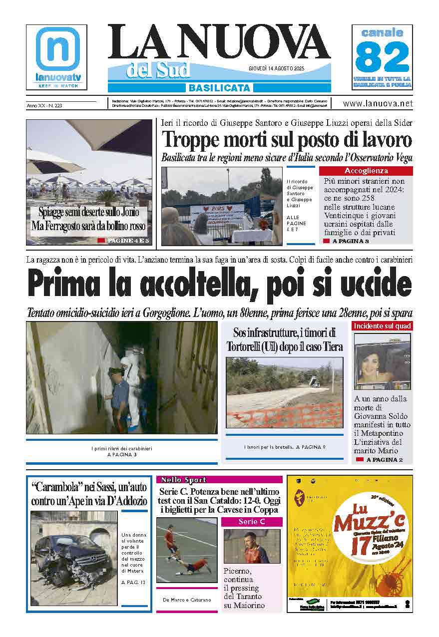 Giovedì 14 agosto 2025