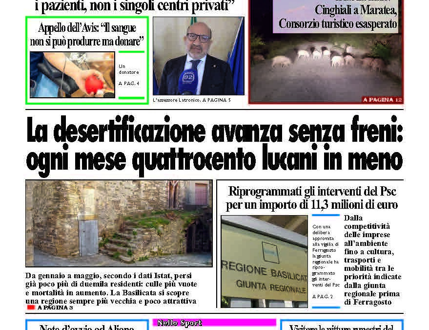 Martedì 19 agosto 2025