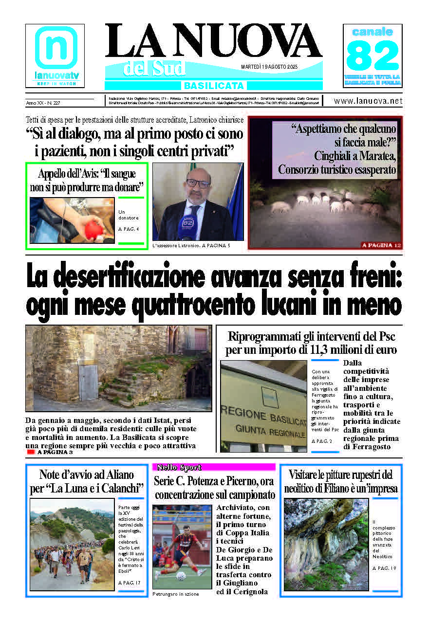 Martedì 19 agosto 2025