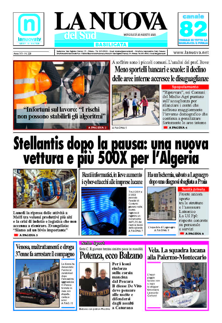 Mercoledì 20 agosto 2025