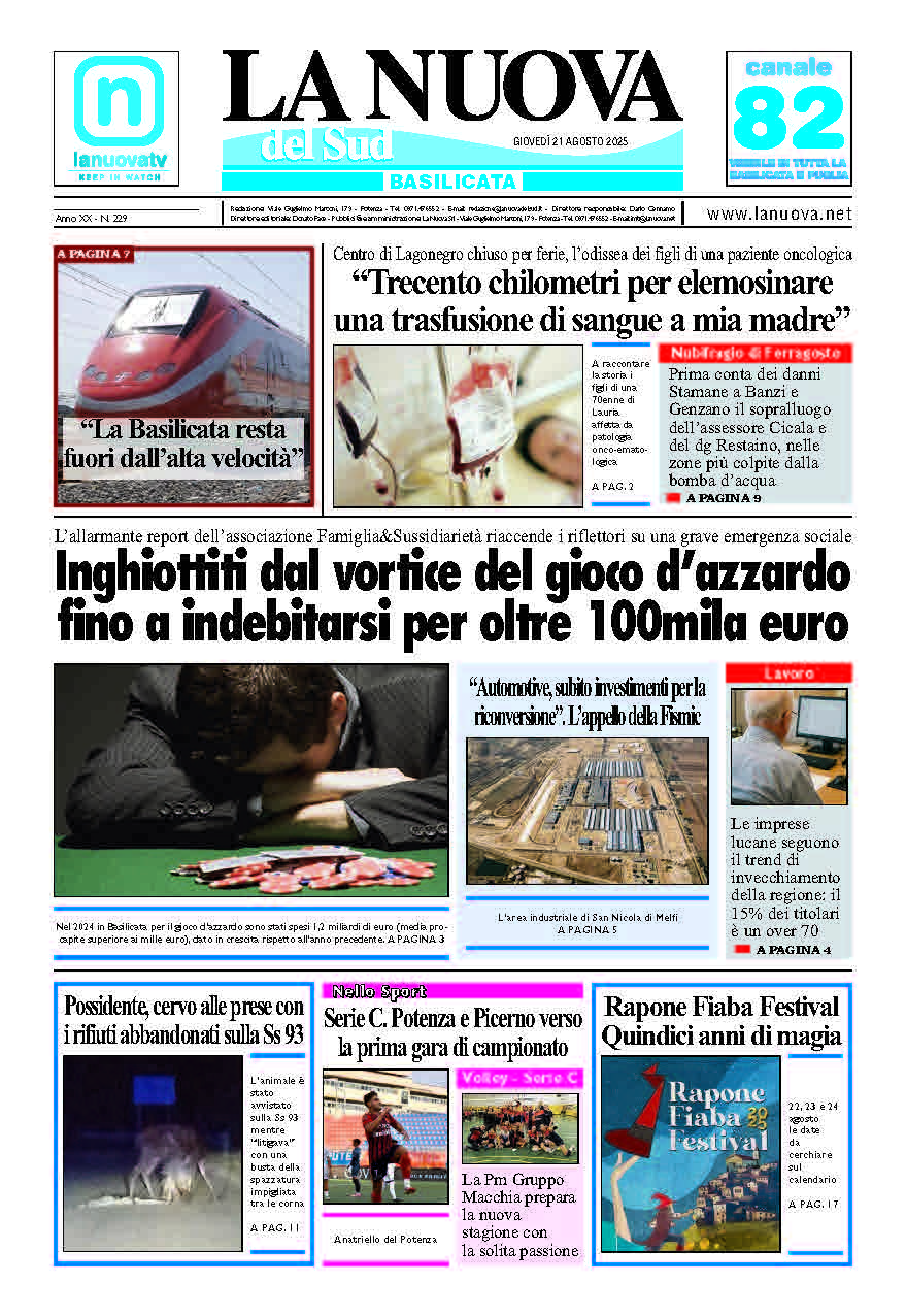Giovedì 21 agosto 2025