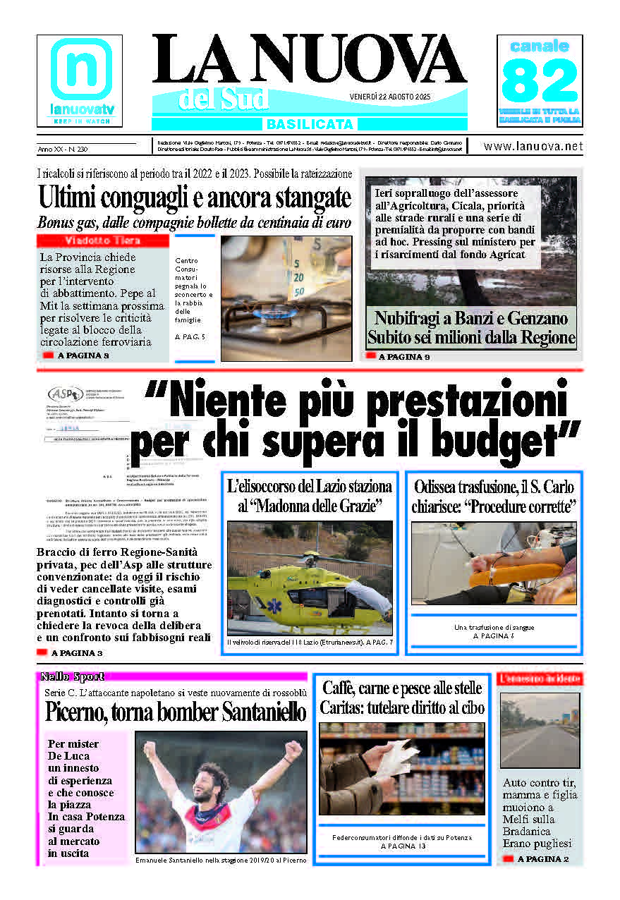 Venerdì 22 agosto 2025