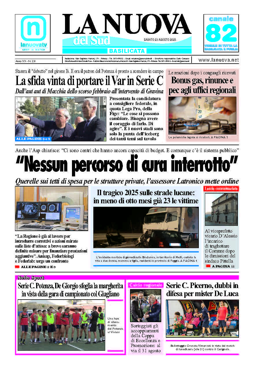 Sabato 23 agosto 2025