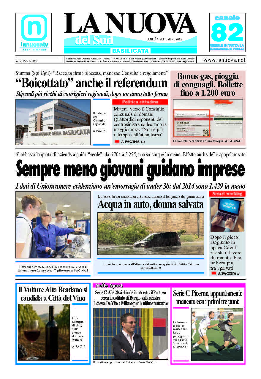 Lunedì 1 settembre 2025