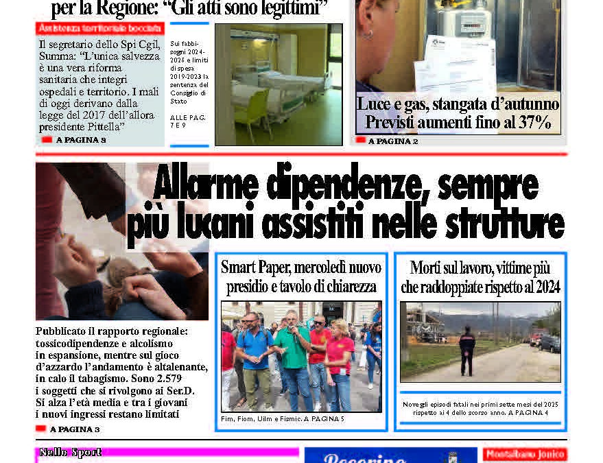 Venerdì 5 settembre 2025