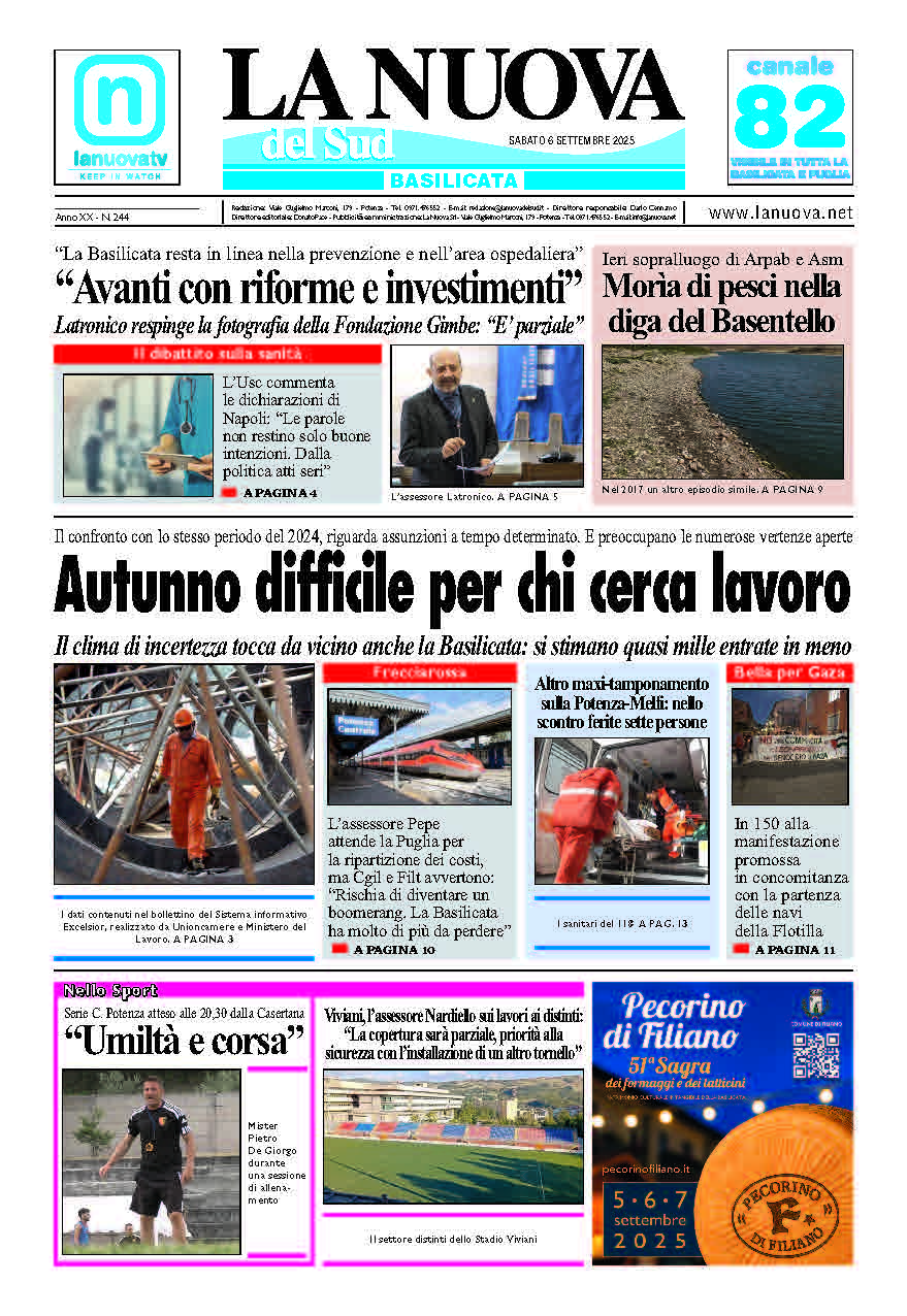 Sabato 6 settembre 2025