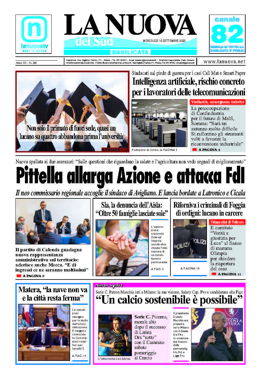Mercoledì 10 settembre 2025
