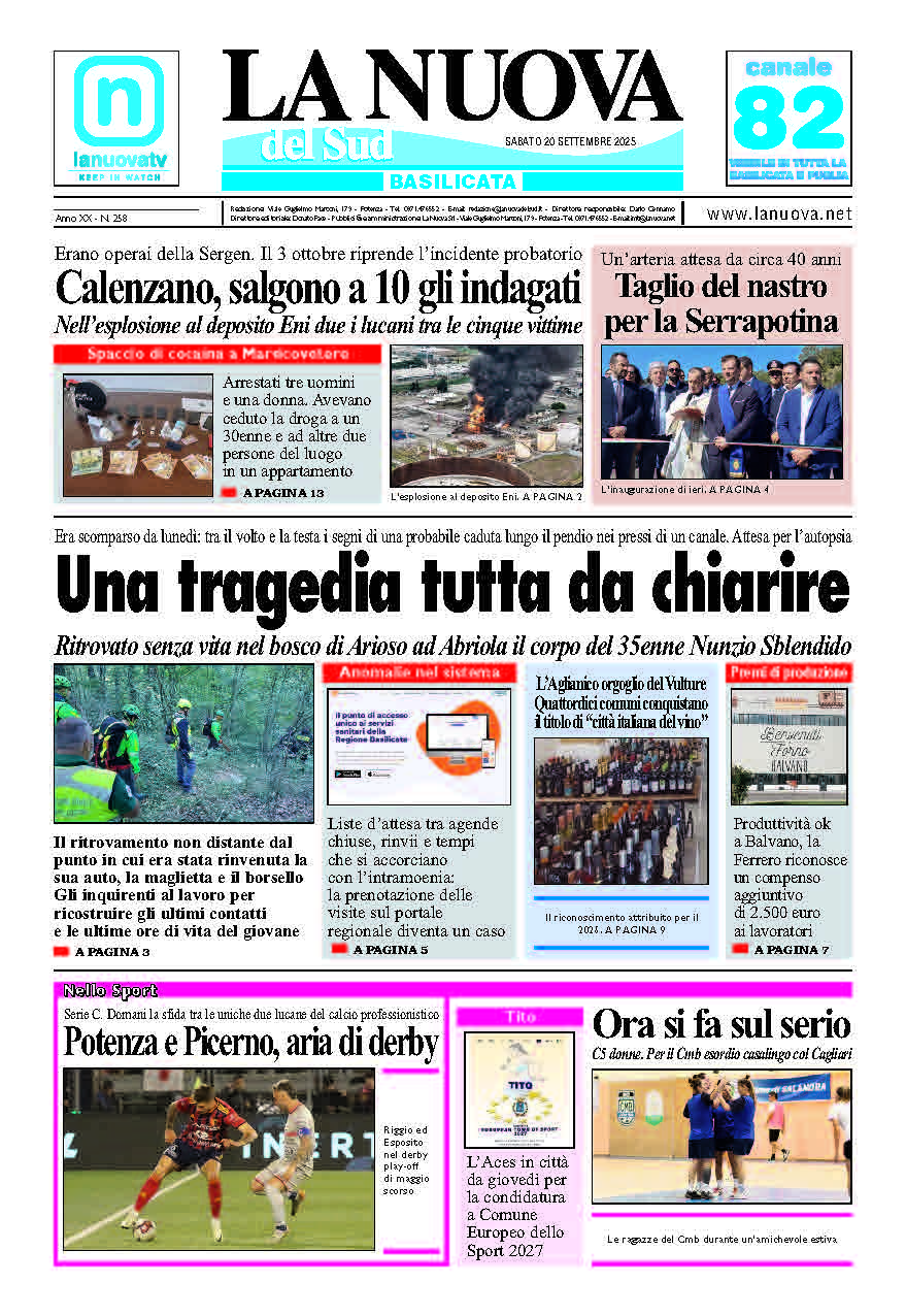 Sabato 20 settembre 2025
