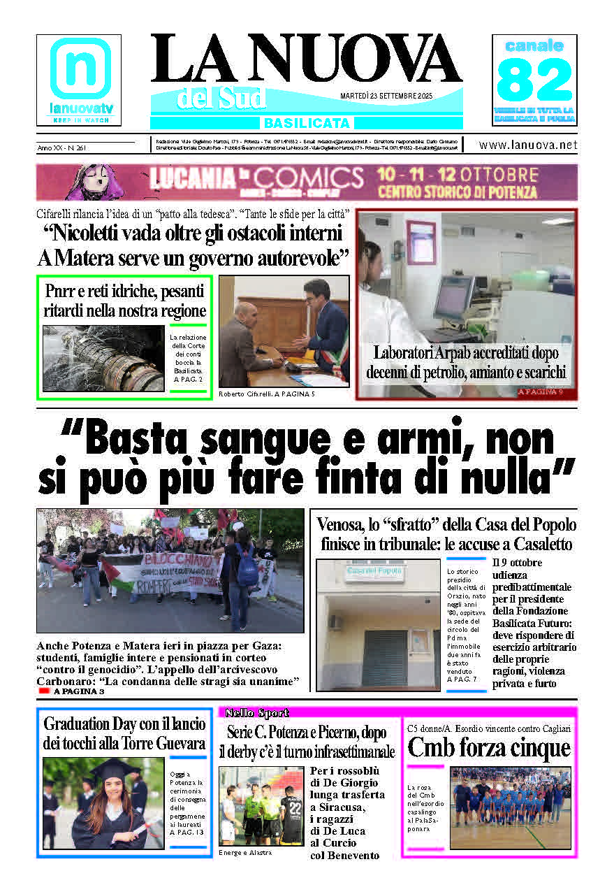 Martedì 23 settembre 2025