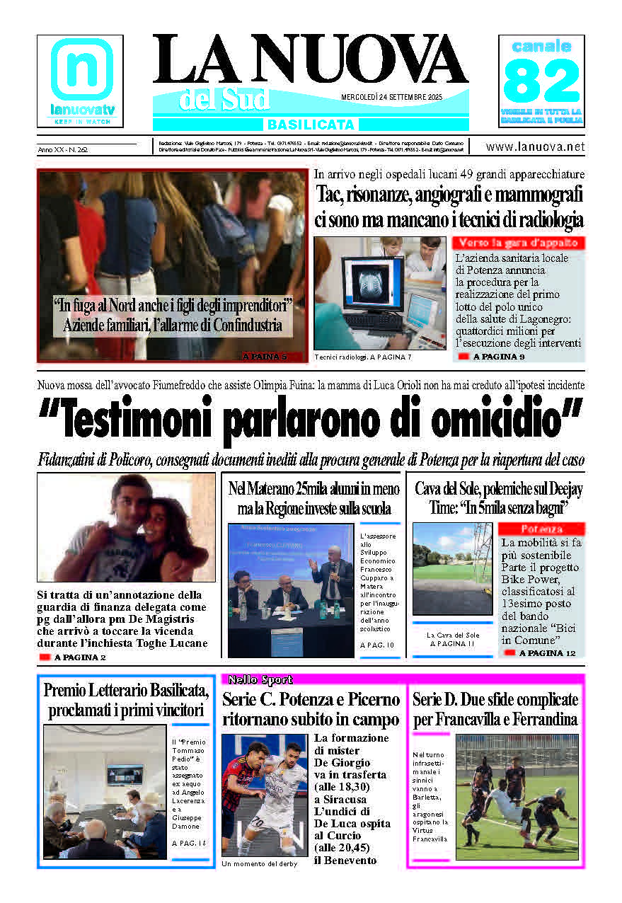 Mercoledì 24 settembre 2025
