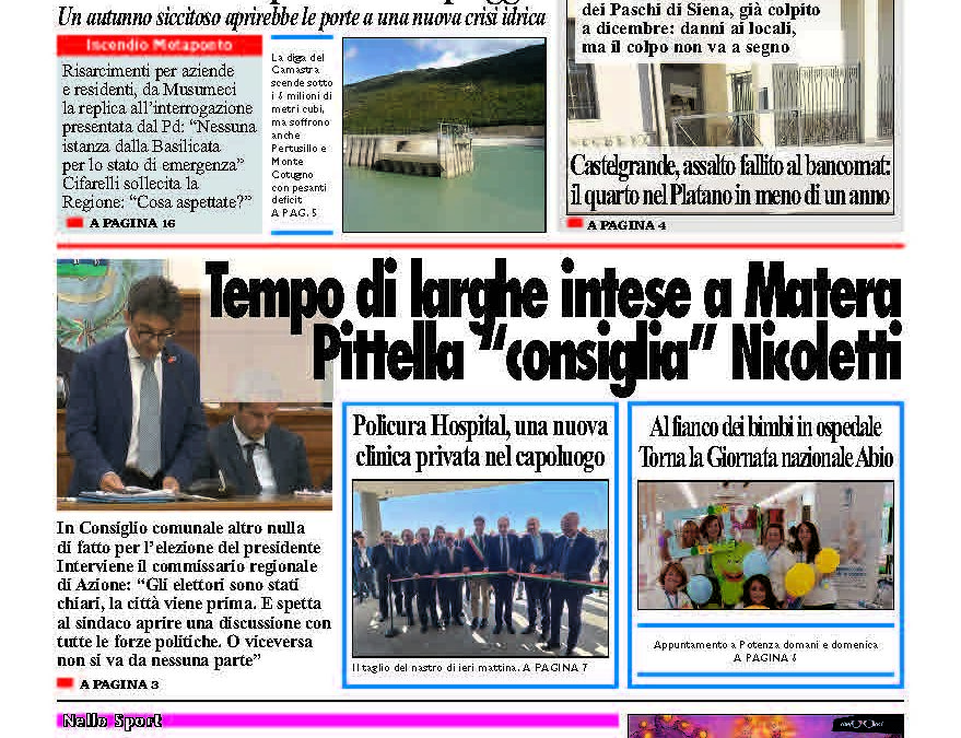 Venerdì 26 settembre 2025