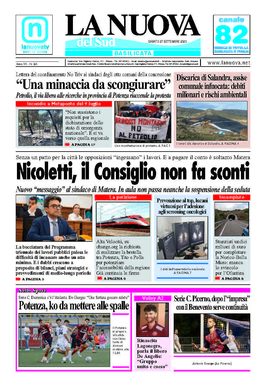 Sabato 27 settembre 2025