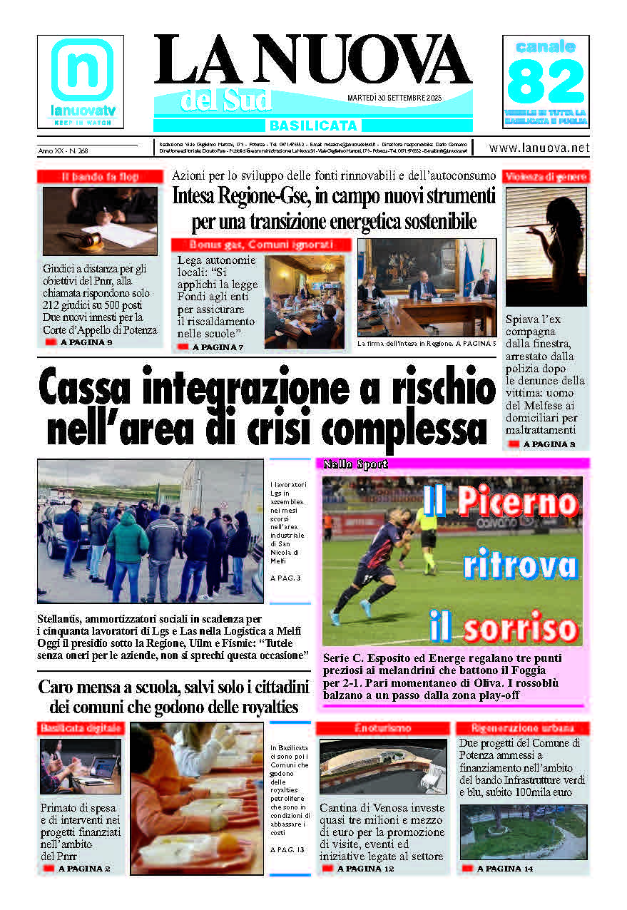 Martedì 30 settembre 2025