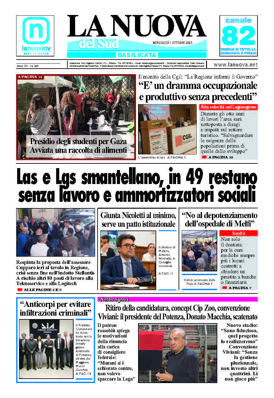 Mercoledì 1 ottobre 2025