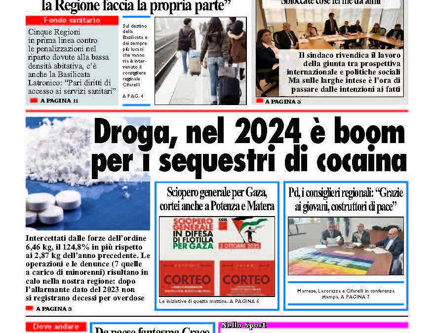 Venerdì 3 ottobre 2025