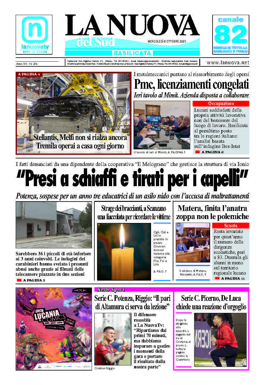 Mercoledì 8 ottobre 2025