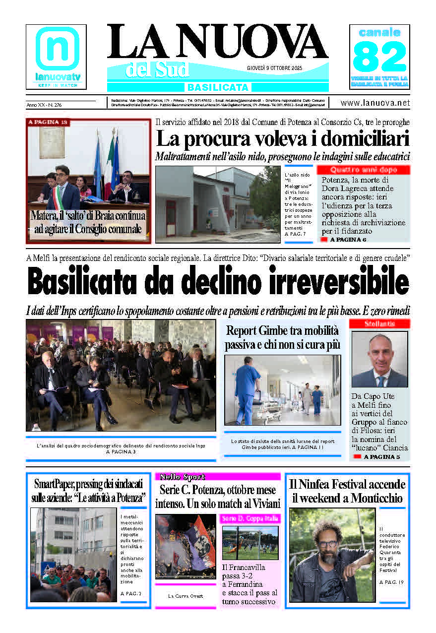 Giovedì 9 ottobre 2025