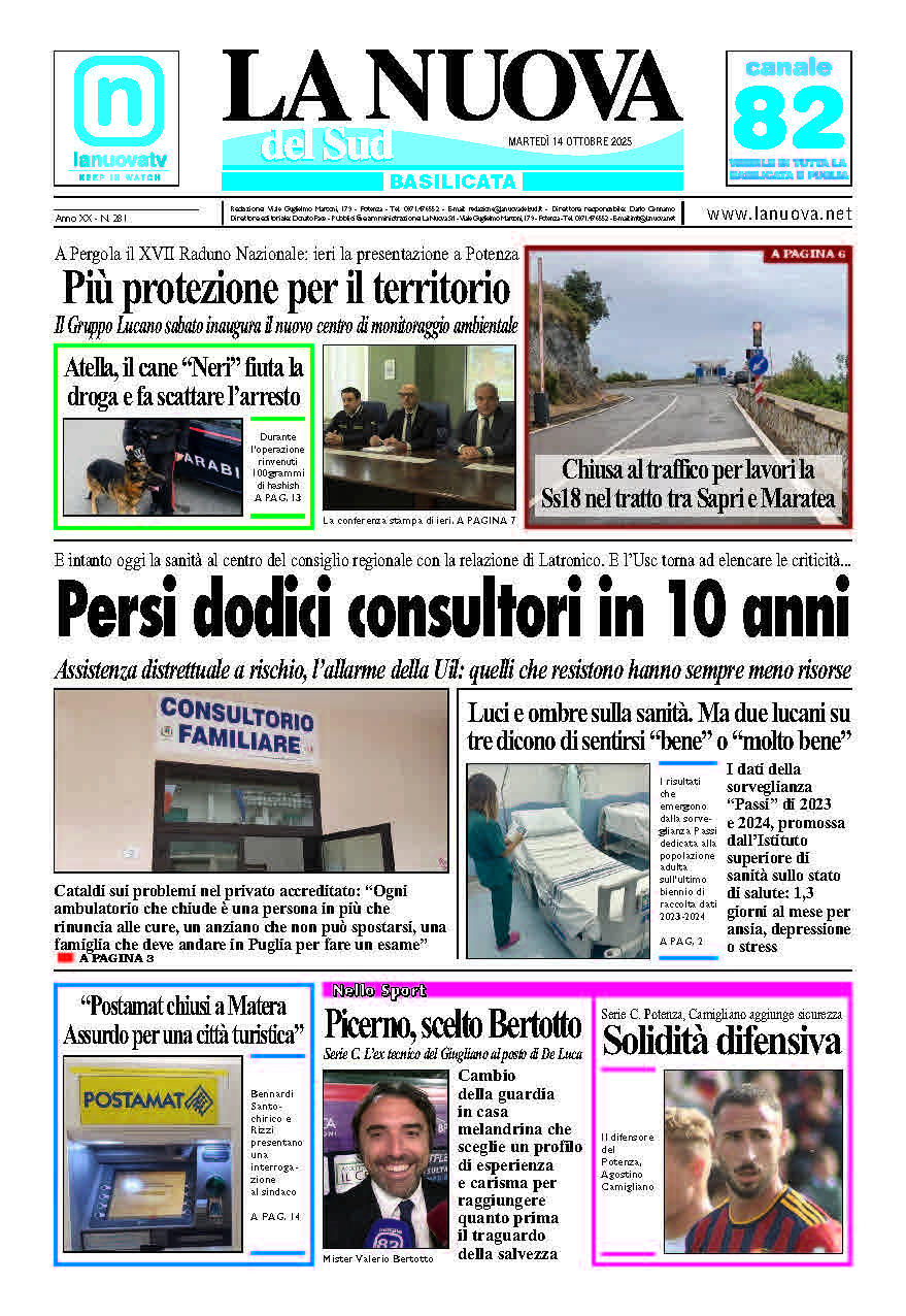 Martedì 14 ottobre 2025