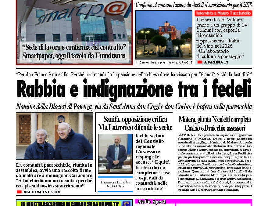 Mercoledì 15 ottobre 2025