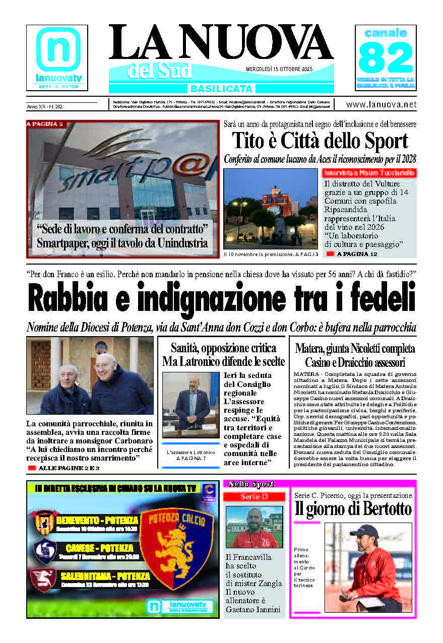 Mercoledì 15 ottobre 2025