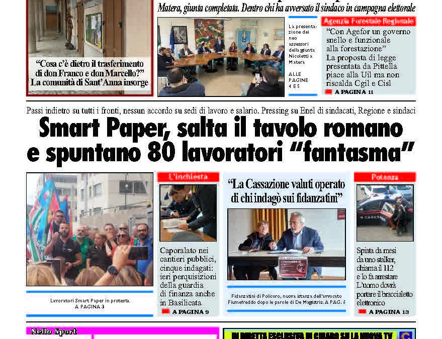Giovedì 16 ottobre 2025