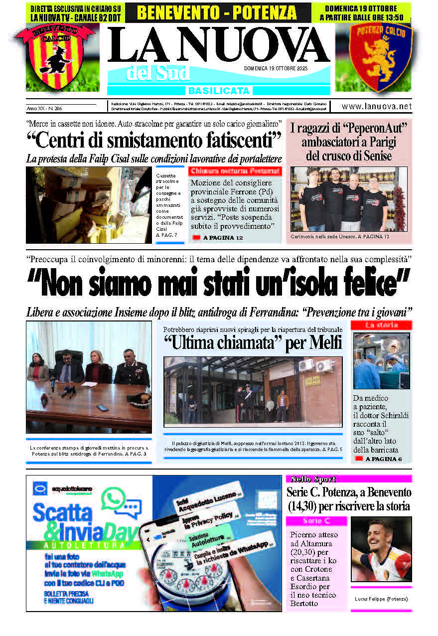 Domenica 19 ottobre 2025