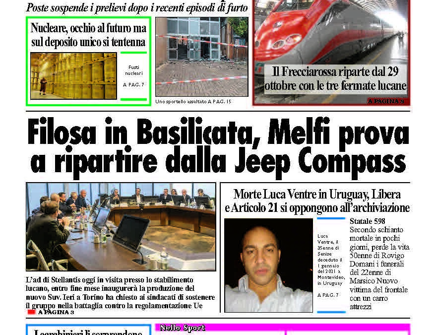 Martedì 21 ottobre 2025
