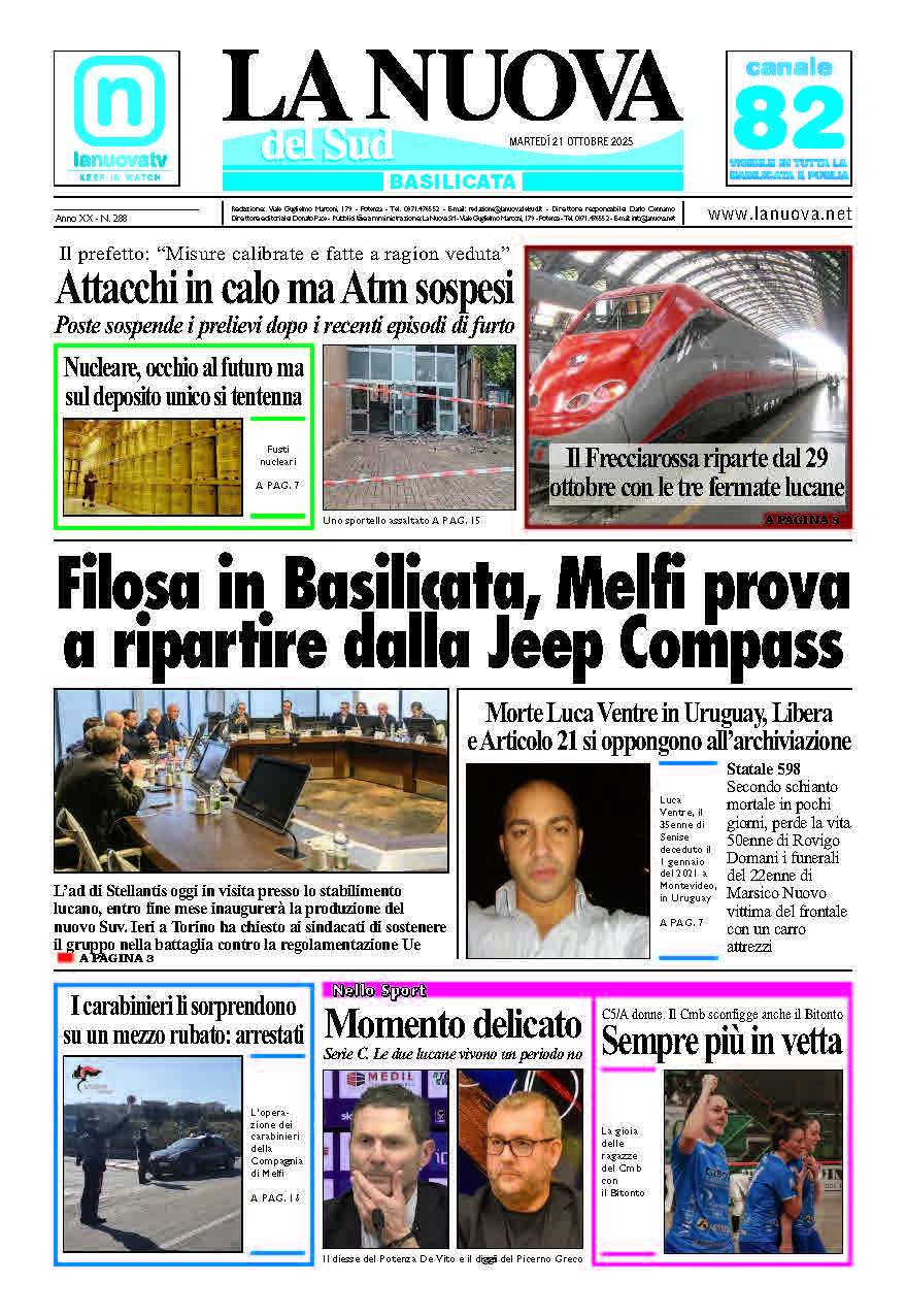 Martedì 21 ottobre 2025