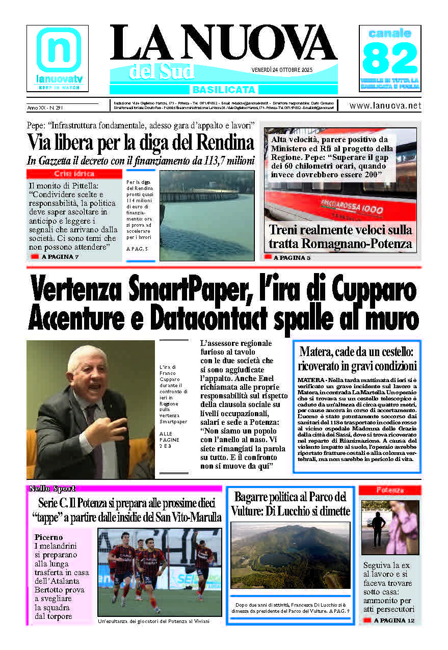 Venerdì 24 ottobre 2025