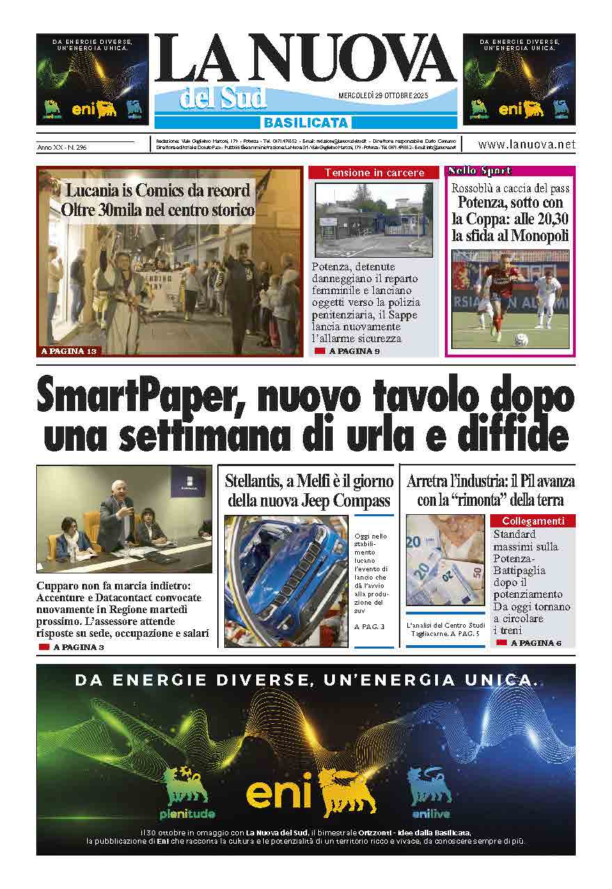 Mercoledì 29 ottobre 2025