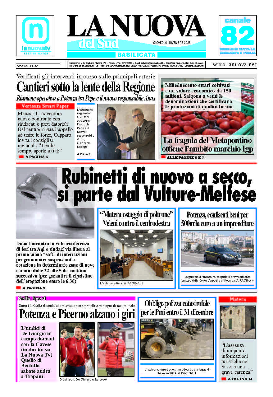 Giovedì 6 novembre 2025