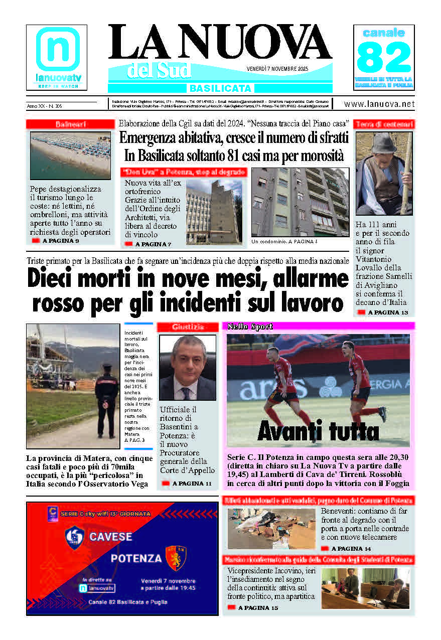 Venerdì 7 novembre 2025