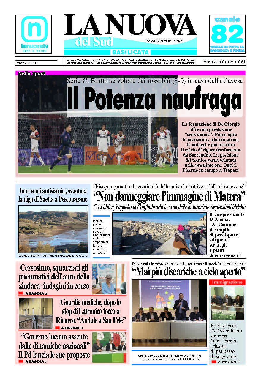 Sabato 8 novembre 2025