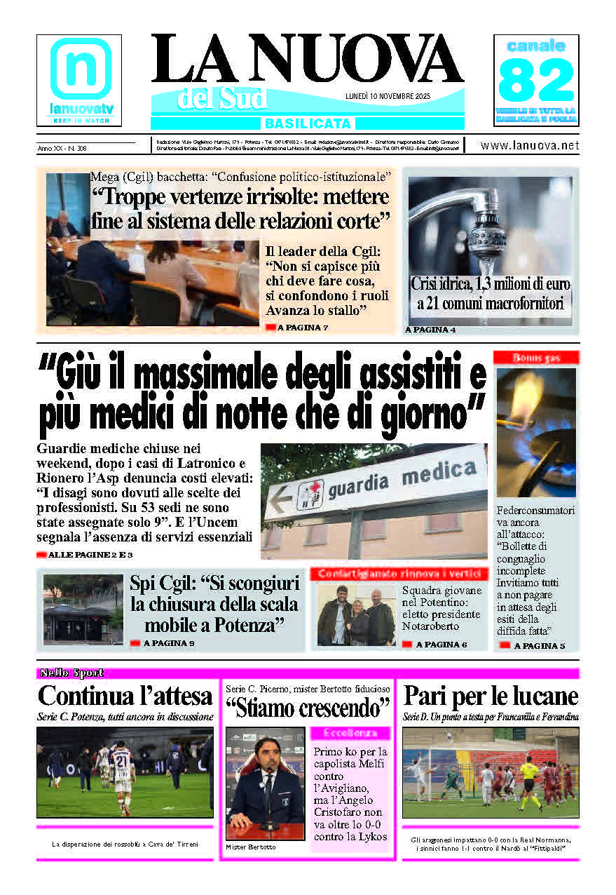 Lunedì 10 novembre 2025