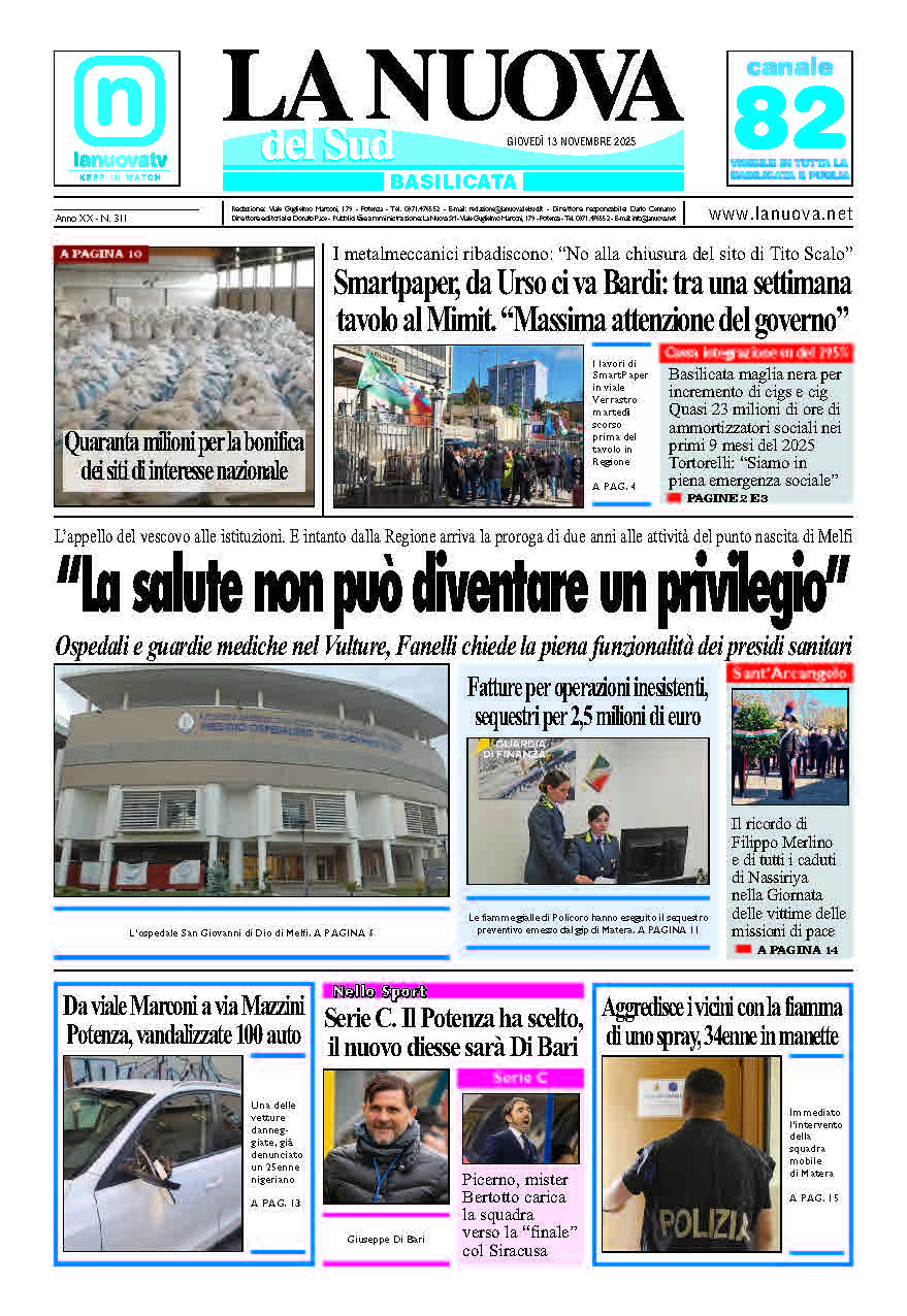 Giovedì 13 novembre 2025